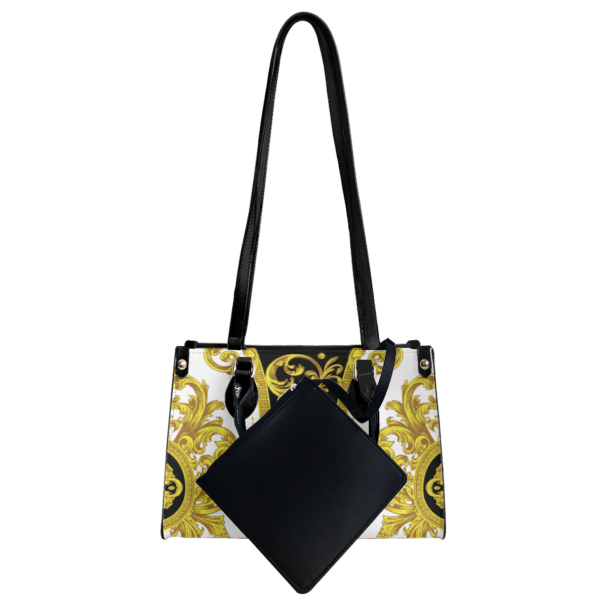 Baroque design original art paining Women's Tote Bag丨Faux leather fabric