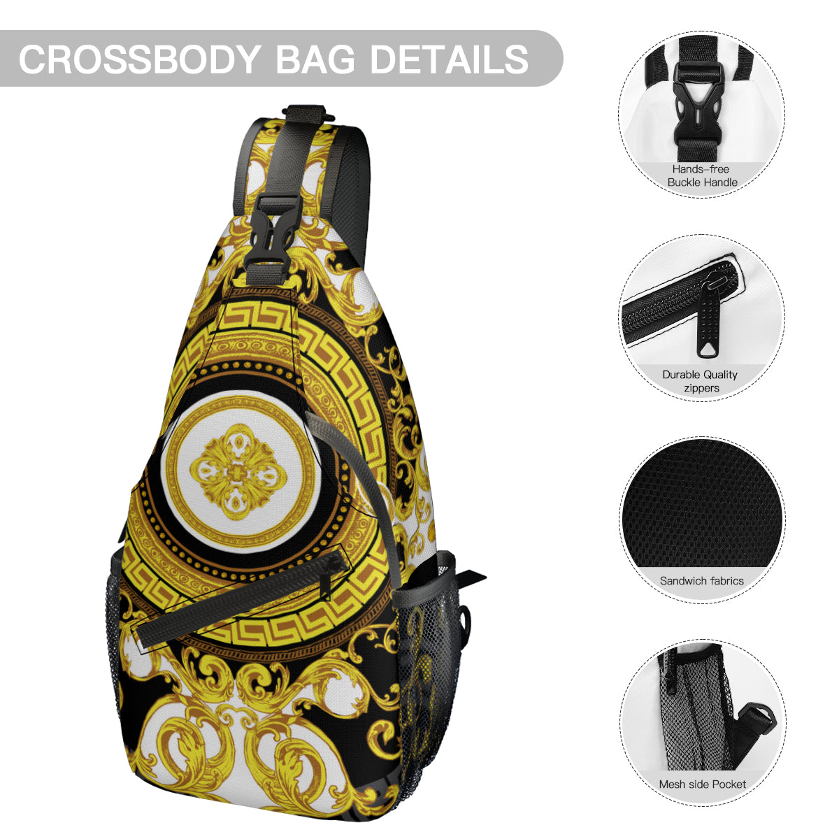 Men's Casual Cross Front Chest Bag｜ Polyester