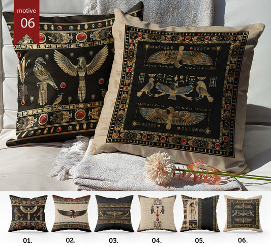 "Luxor" cushion covers set • Art Gift • original Egyptian style design pillow covers