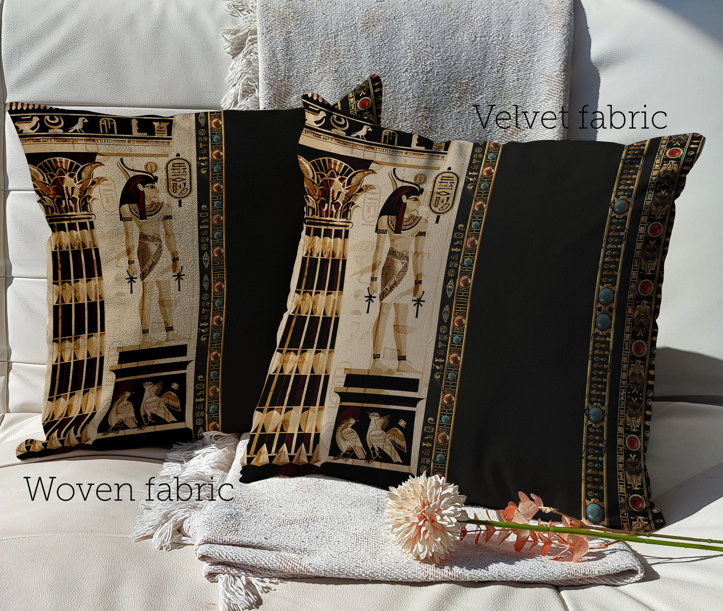 "Luxor" cushion covers set • Art Gift • original Egyptian style design pillow covers