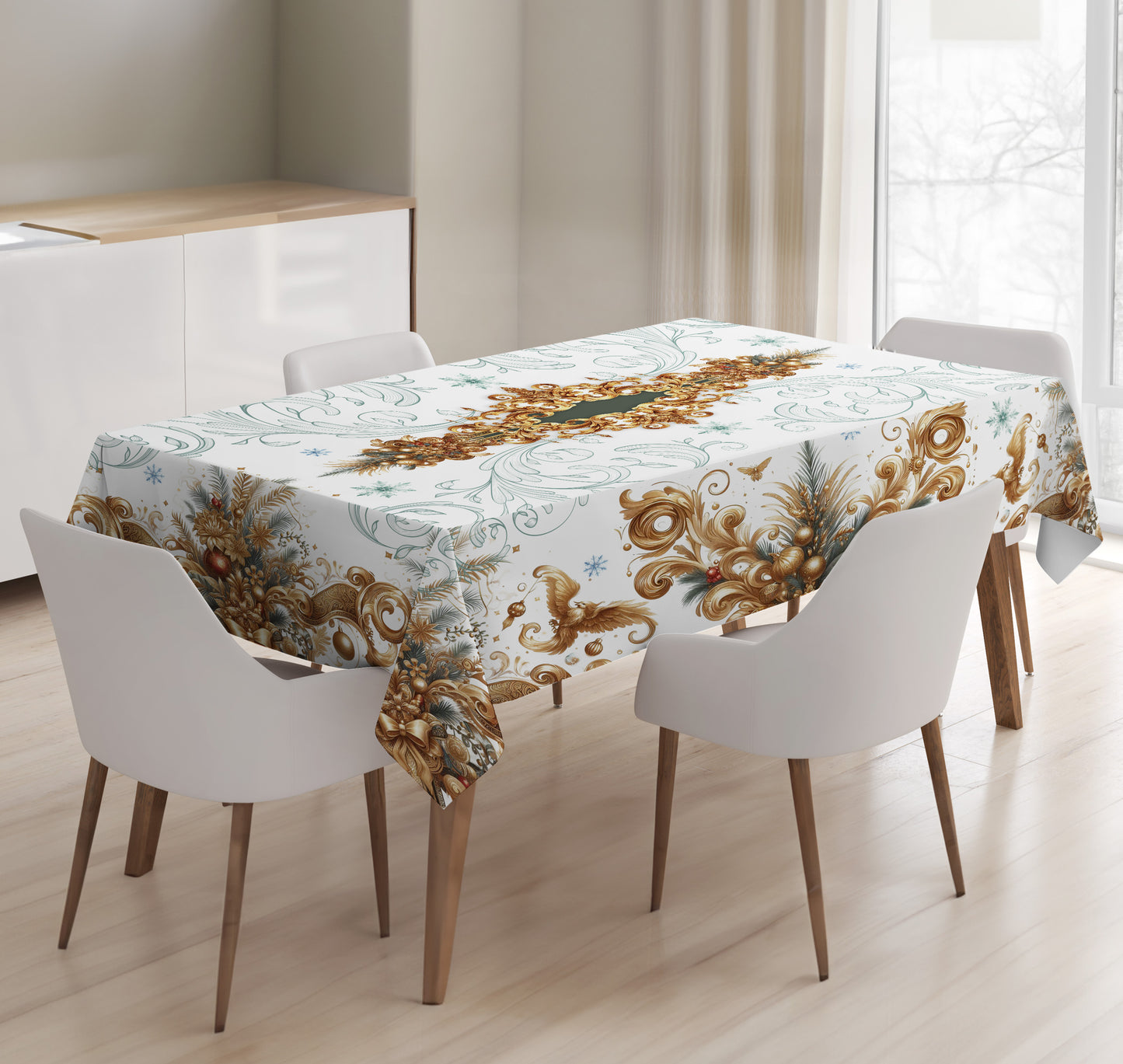 Tablecloth Christmas Exclusive customized style design "Luisa"  • Your logo • polyester • 100% cotton • faux silk