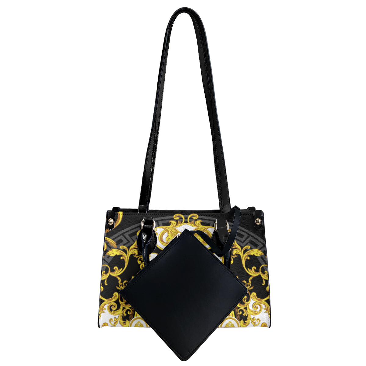 Baroque design original art paining Women's Tote Bag丨Faux leather fabric