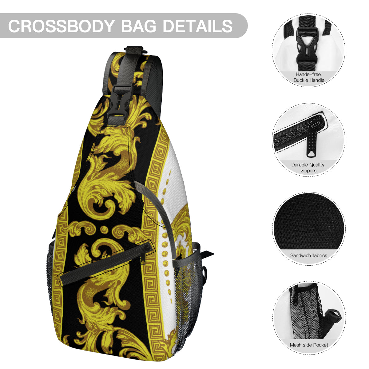 Men's Casual Cross Front Chest Bag｜ Polyester