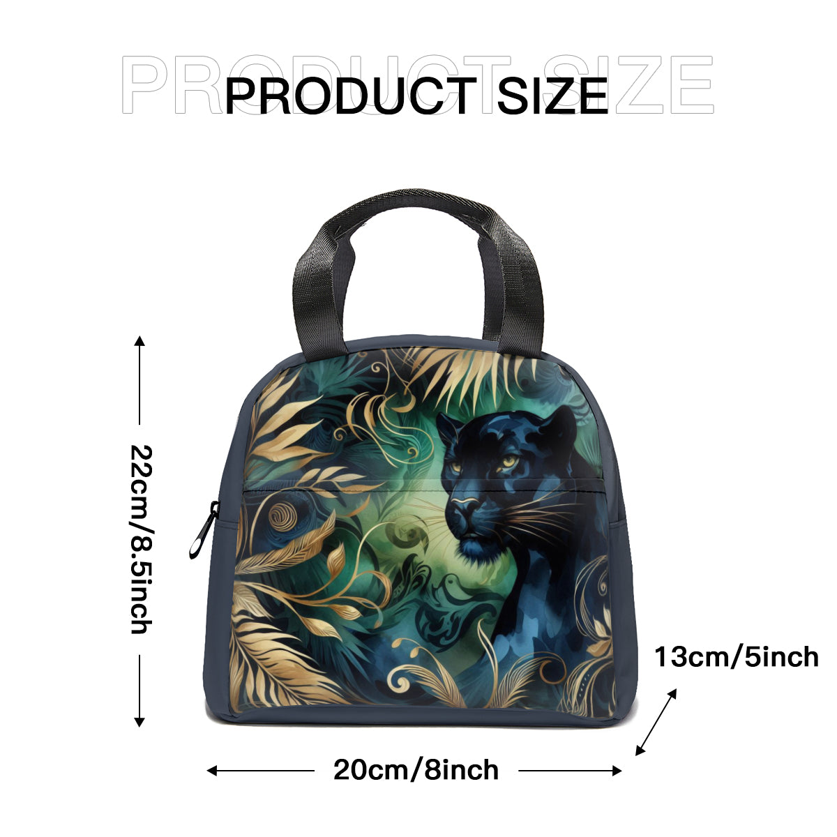 Tropical oil art macaw parrot design canvas insulated tote bag