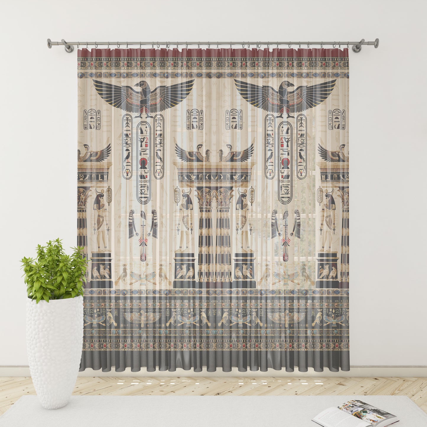 Curtains 2 PCS SET "Luxor" • 20% | 50% | 80% blackout • Egyptian luxury design set