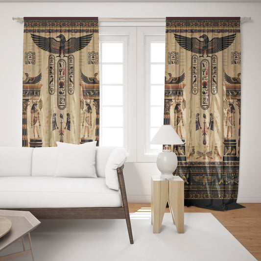 Curtains 2 PCS SET "Luxor" • 20% | 50% | 80% blackout • Egyptian luxury design set