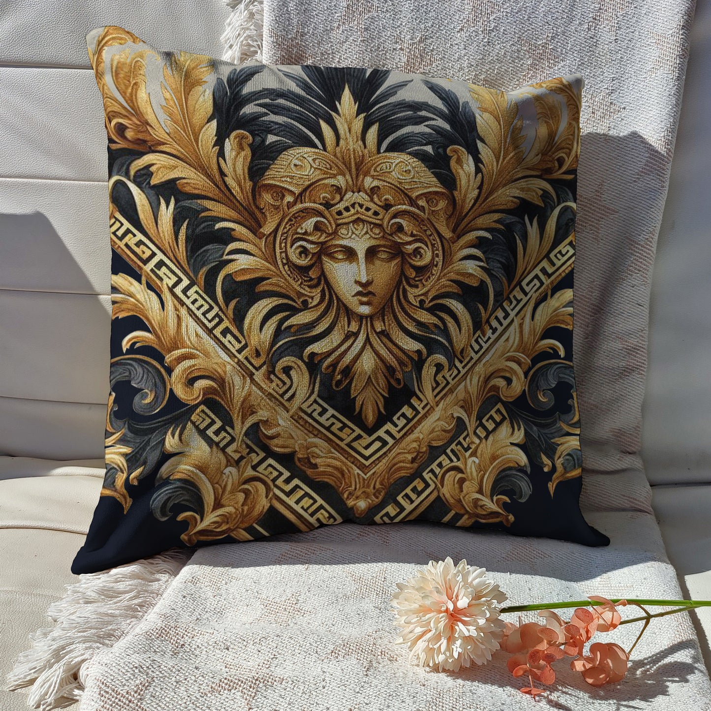 Decorative cushion original baroque art design  • INSERT INCLUDED • Art Gift