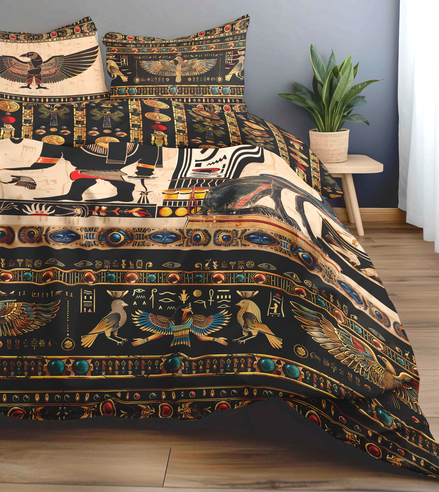 Bedding set "Luxor"• eccentric Pharaoh Egyptian style reversible design