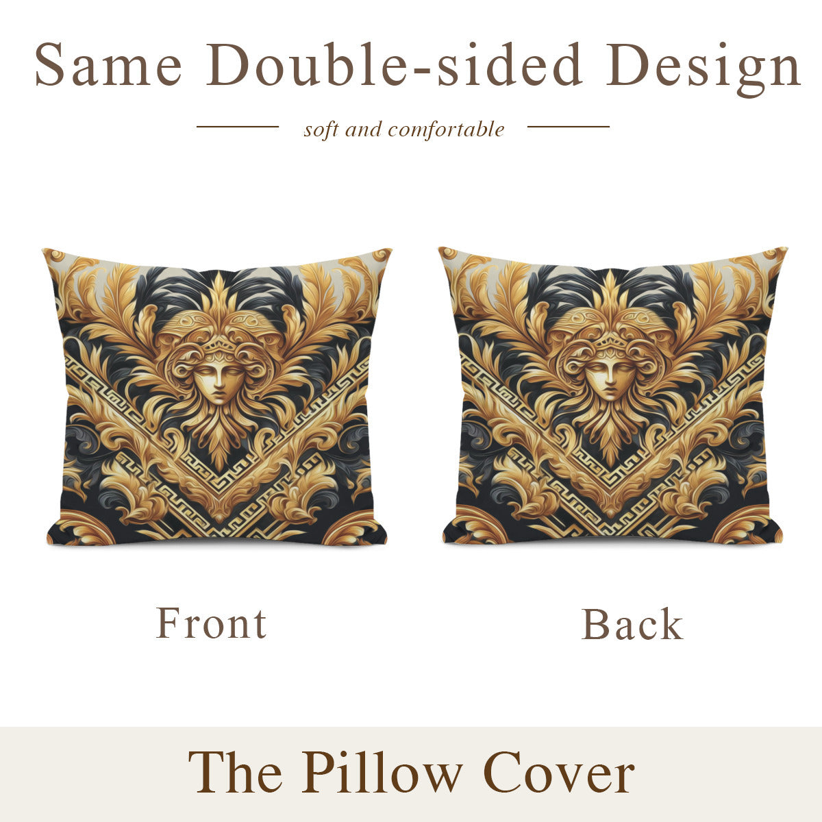 Decorative cushion original baroque art design  • INSERT INCLUDED • Art Gift