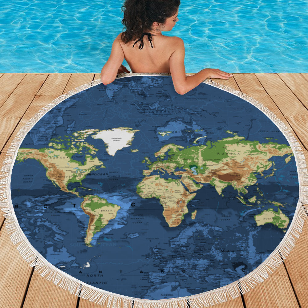 Beach towel "world map"