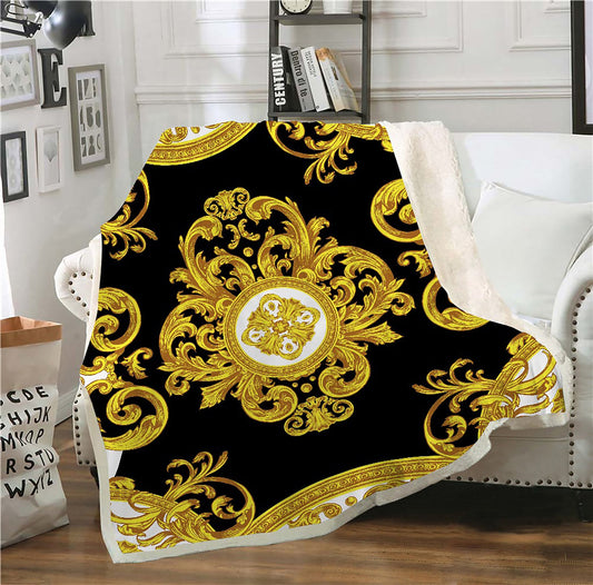 Unique design • Romantic Baroque design Flannel Blanket • Bedding • Bedspread • Blankets • Kids • Boys • Girls • Soft • Room • Decor • Gift