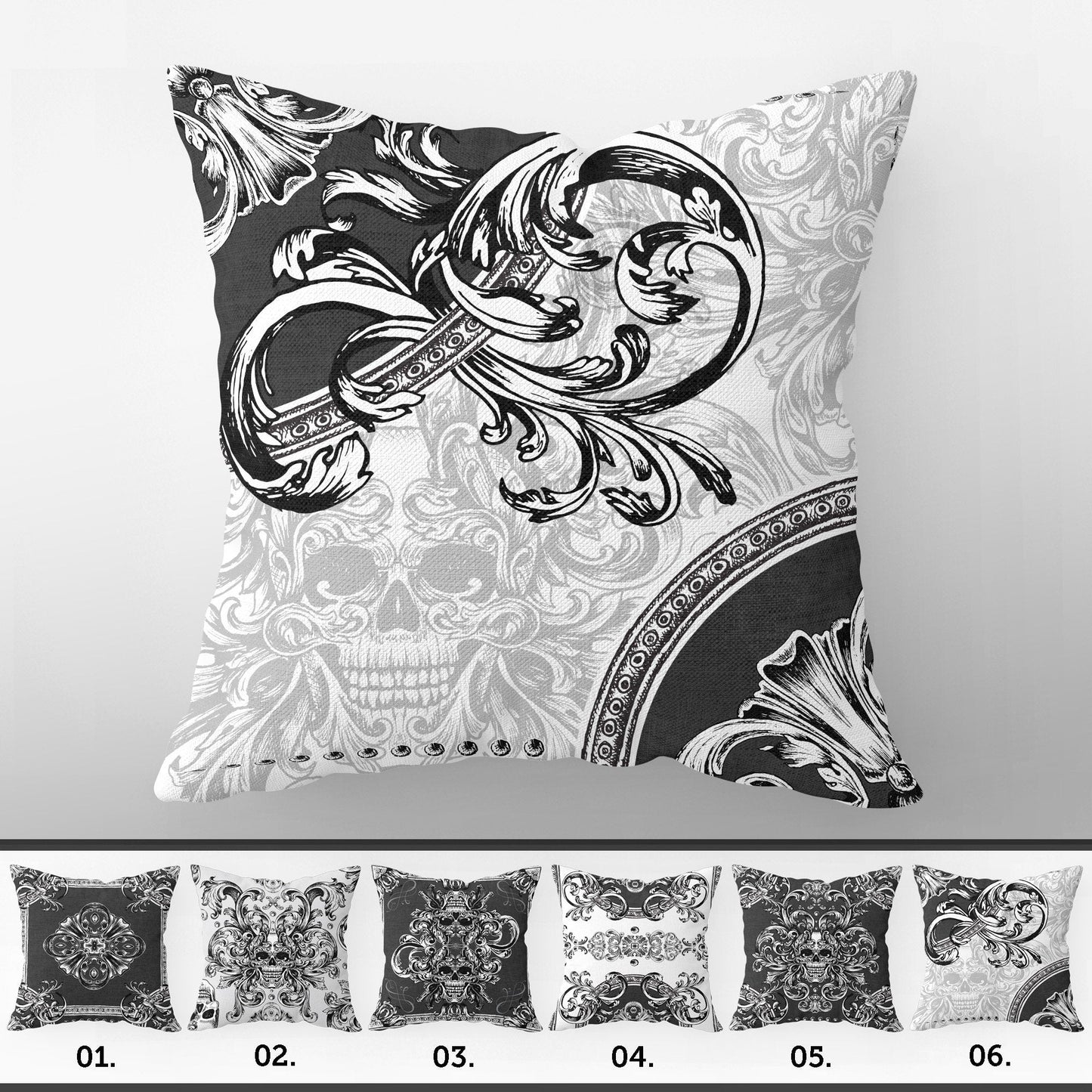 "Timoti" cushion covers set • Art Gift • exclusive baroque gothic design pillow covers • different sizes