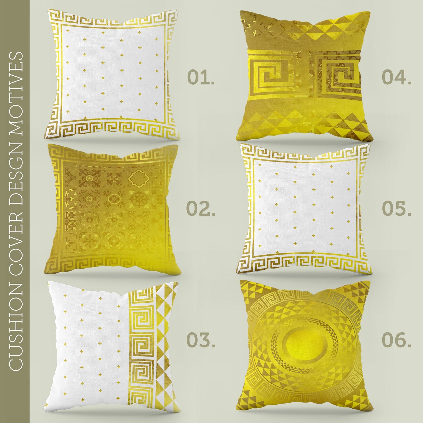 "Afrodita" cushion covers set • Art Gift • exclusive baroque minimalism design pillow covers • different sizes