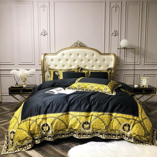 800TC Cotton Luxury Premium Soft Baroque style design Bedding Set  • Duvet Cover Set • Bed Sheet • Pillowcases