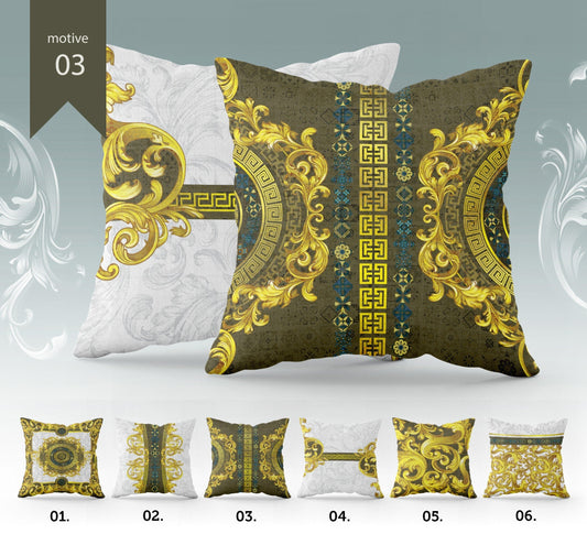 "Oda" cushion covers set • Art Gift • exclusive baroque retro design pillow covers • different sizes