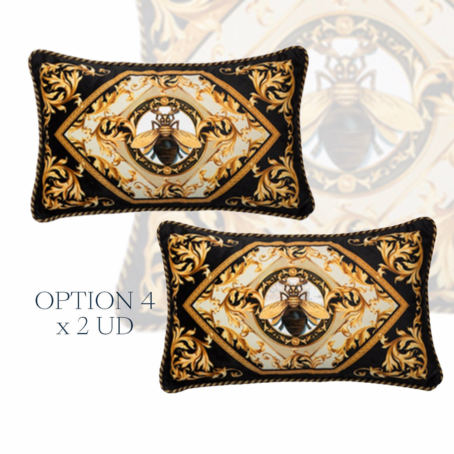 2 UD LUXURY Decorative Velvet baroque design cushion cover pillow case • Velvet handmade Pillow cover • Hidden zipper on back