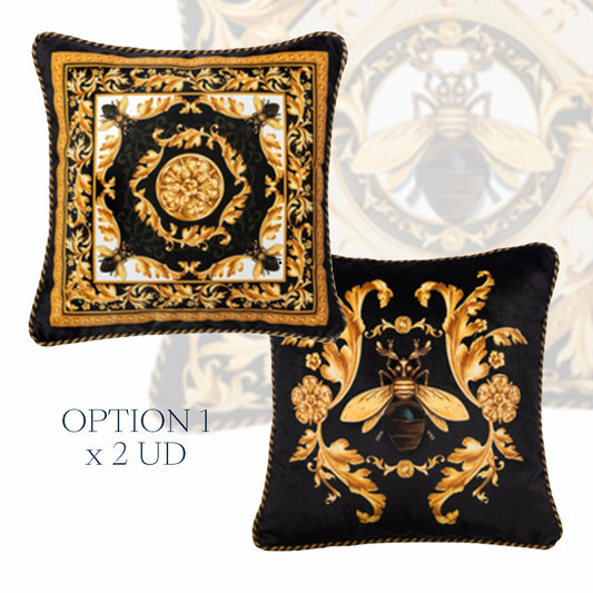 2 UD LUXURY Decorative Velvet baroque design cushion cover pillow case • Velvet handmade Pillow cover • Hidden zipper on back