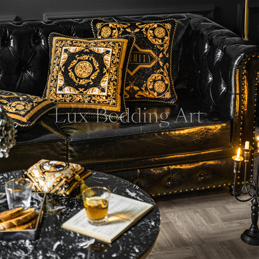 2 UD LUXURY Decorative Velvet baroque design cushion cover pillow case • Velvet handmade Pillow cover • Hidden zipper on back