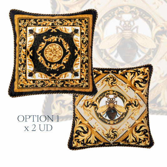 2 UD LUXURY Decorative Velvet baroque design cushion cover pillow case • Velvet handmade Pillow cover • Hidden zipper on back