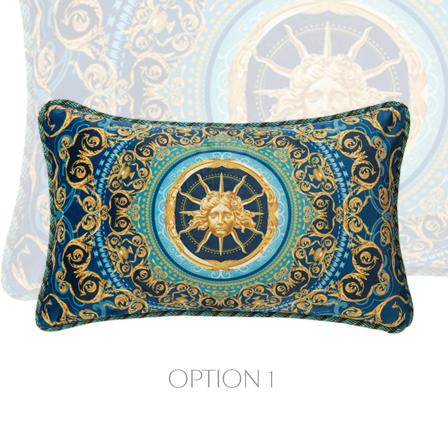 LUXURY Decorative baroque Medisa design cushion Velvet cushion cover 43x43 cm / 35x50 cm • Velvet handmade Pillow cover • Hidden zipper