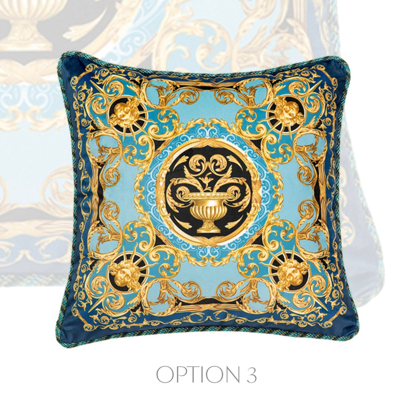 LUXURY Decorative baroque Medisa design cushion Velvet cushion cover 43x43 cm / 35x50 cm • Velvet handmade Pillow cover • Hidden zipper