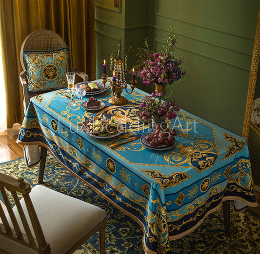 LUXURY Decoration Medusa Velvet baroque design Table Cloth • Tablecloth Rectangle • Dining table