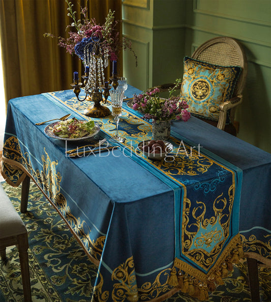 LUXURY Decoration Medusa Velvet baroque design Table Runner • Banquet Decoration • Dining table