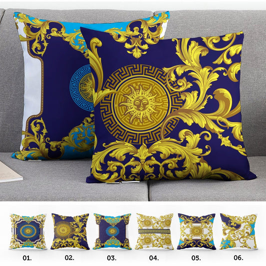 "Lima" cushion covers set • Exclusive Baroque Blue Retro design • Art Gift • different sizes