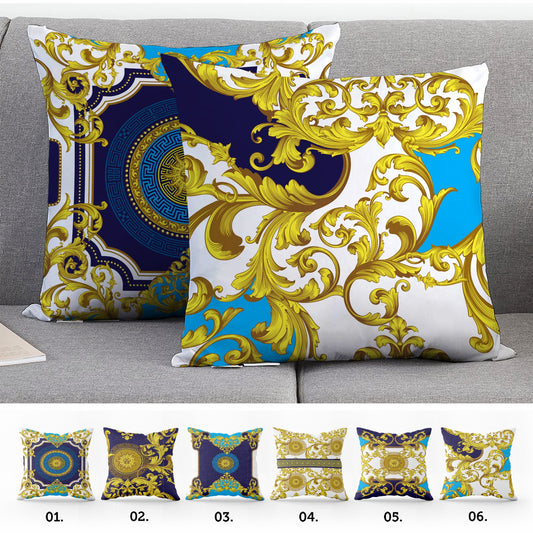 "Lima" cushion covers set • Exclusive Baroque Blue Retro design • Art Gift • different sizes