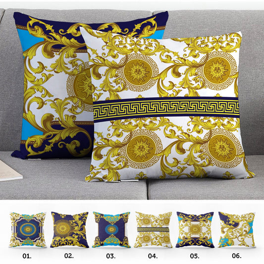 "Lima" cushion covers set • Exclusive Baroque Blue Retro design • Art Gift • different sizes