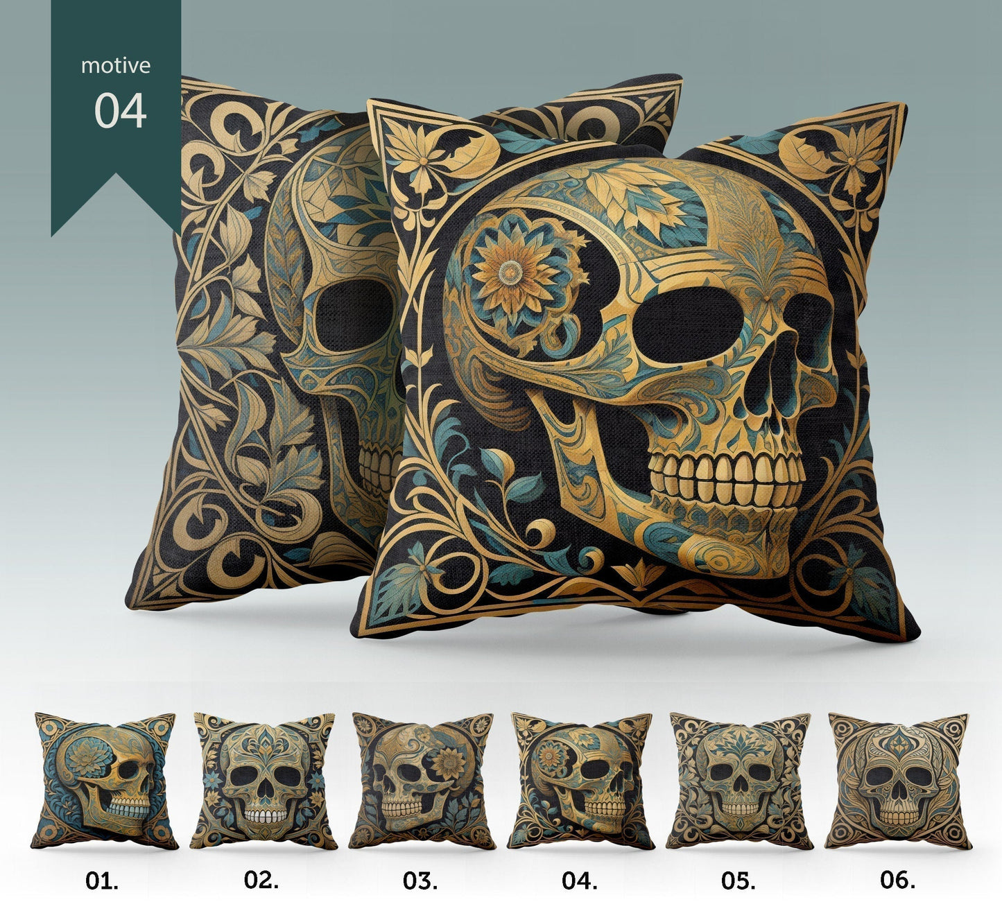"Ghost" cushion covers set • Art Gift • exclusive gothic design pillow covers • different sizes