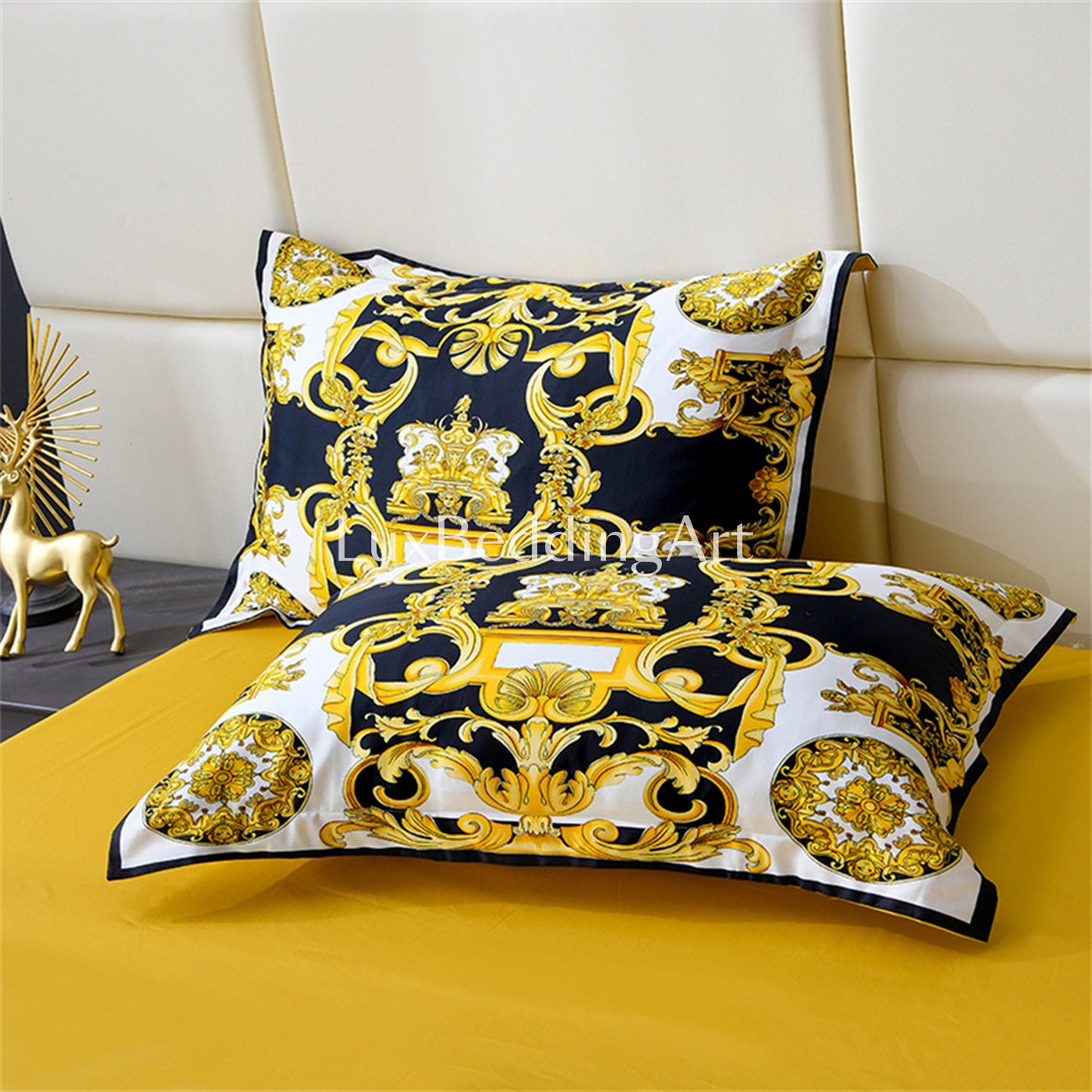 Luxury Elegant Egyptian Cotton Baroque design Silky Soft Bedding Set • Duvet Cover Set • Bed Sheet • Pillowcases