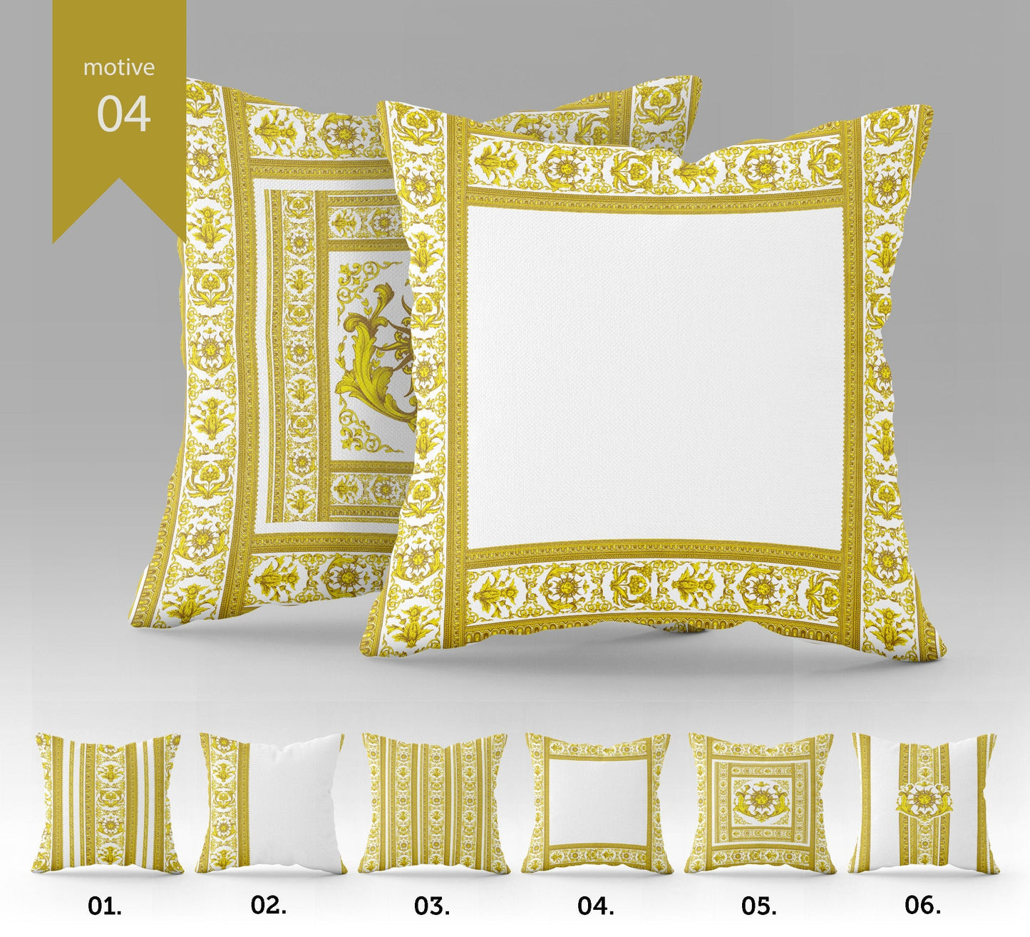 "Sunlight" set cushion covers • Exclusive Baroque Retro design Pillow Covers • Art Gift • different sizes