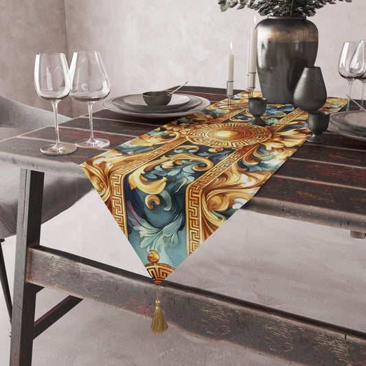 Table runner Baroque Exclusive customized style design "Aliblue"  • Your logo