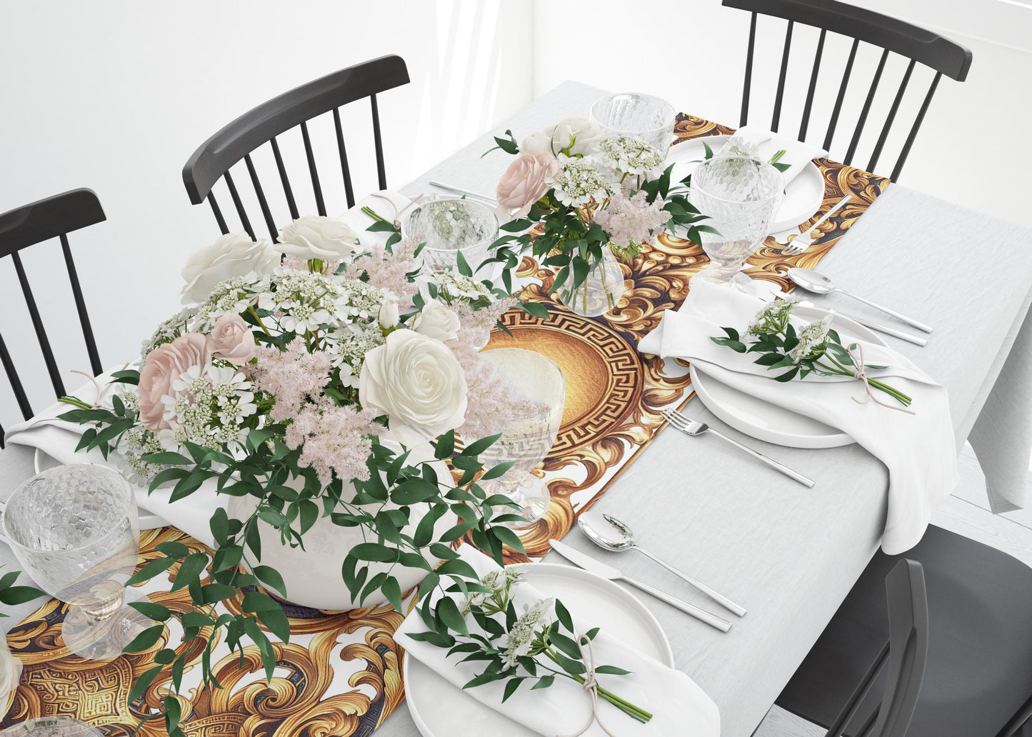 Table runner Baroque Exclusive customized style design "LUISA"  • Your logo