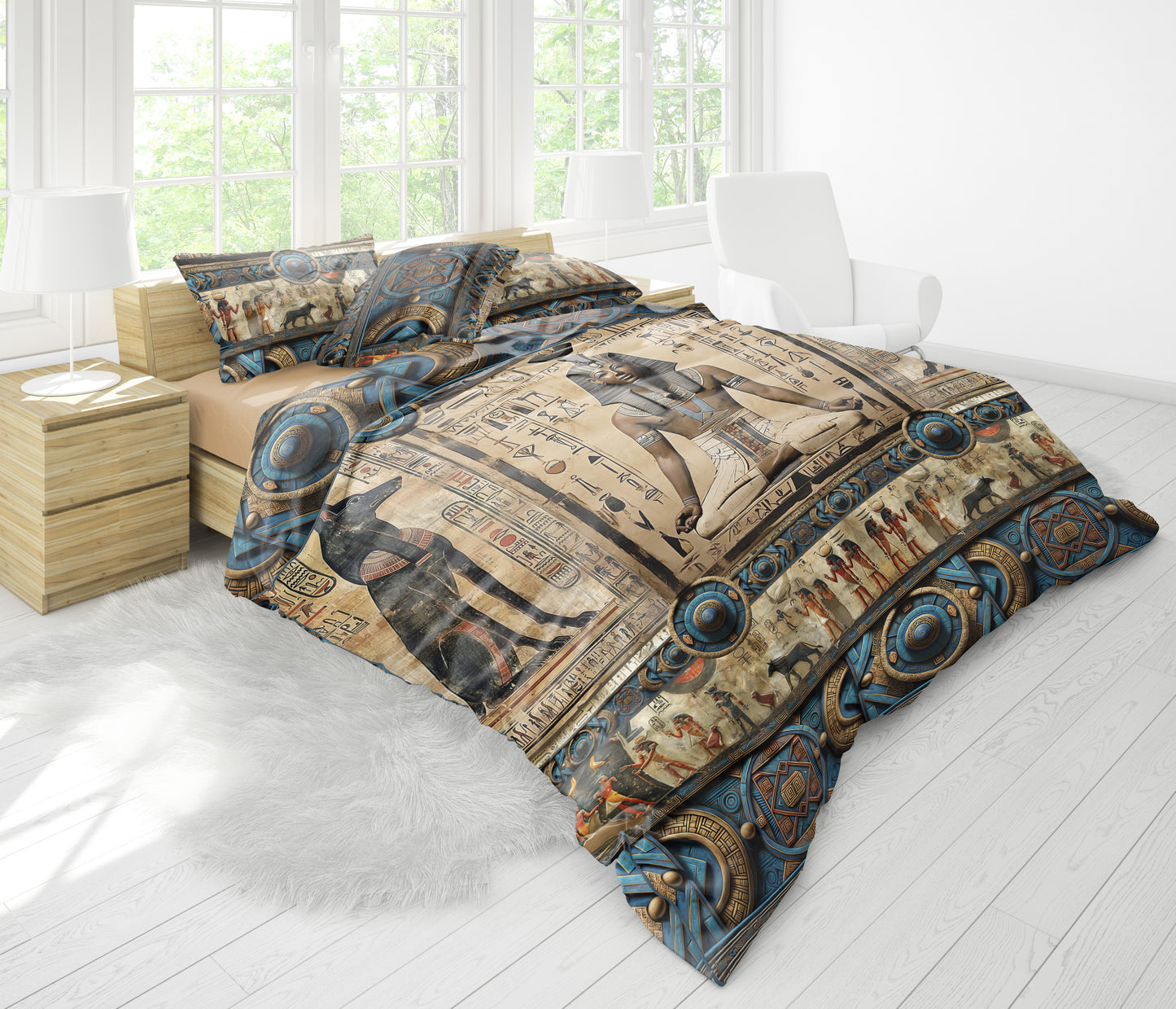 Bedding set "Luxor"• eccentric Pharaoh Egyptian style reversible design