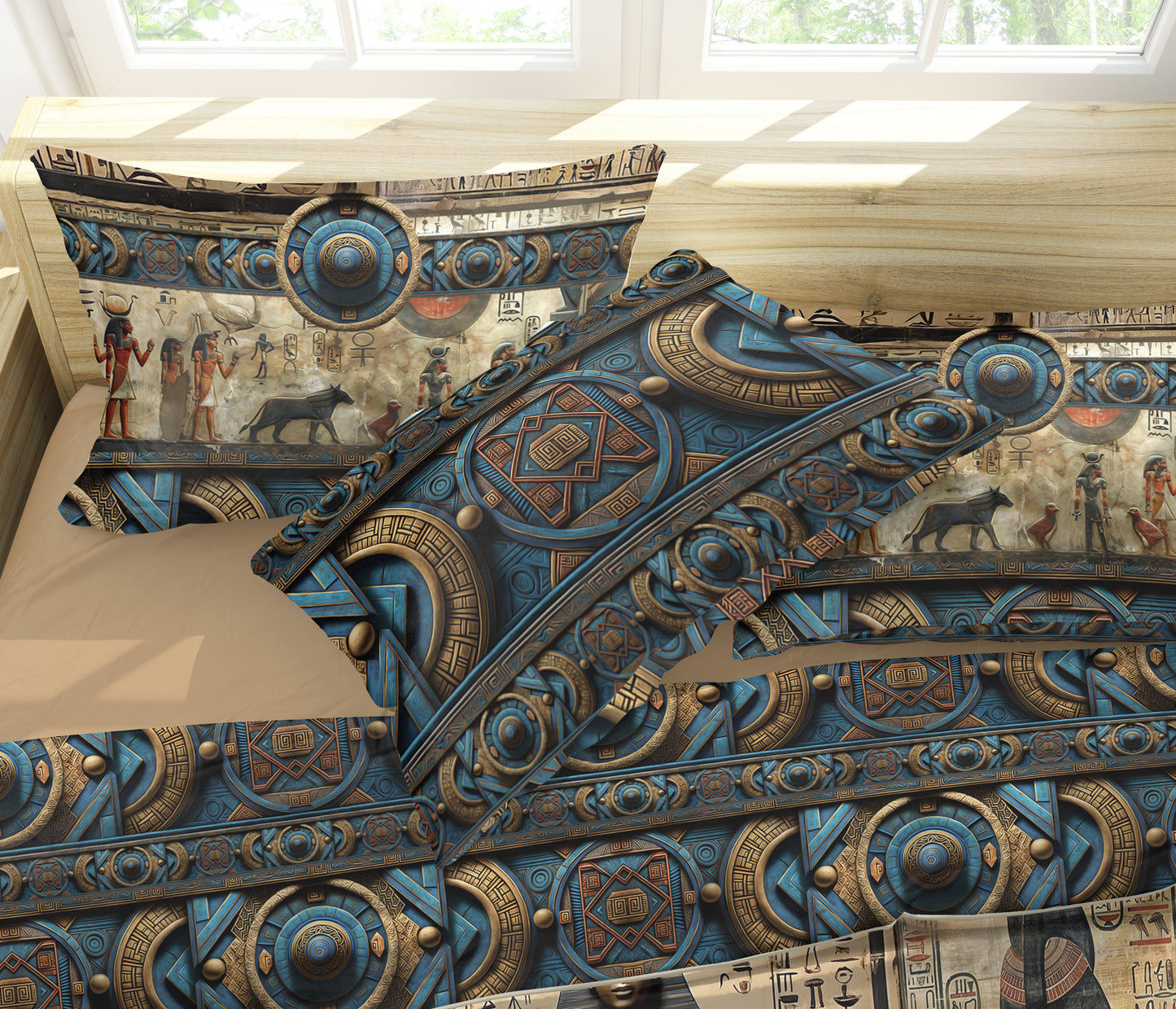 Bedding set "Luxor"• eccentric Pharaoh Egyptian style reversible design