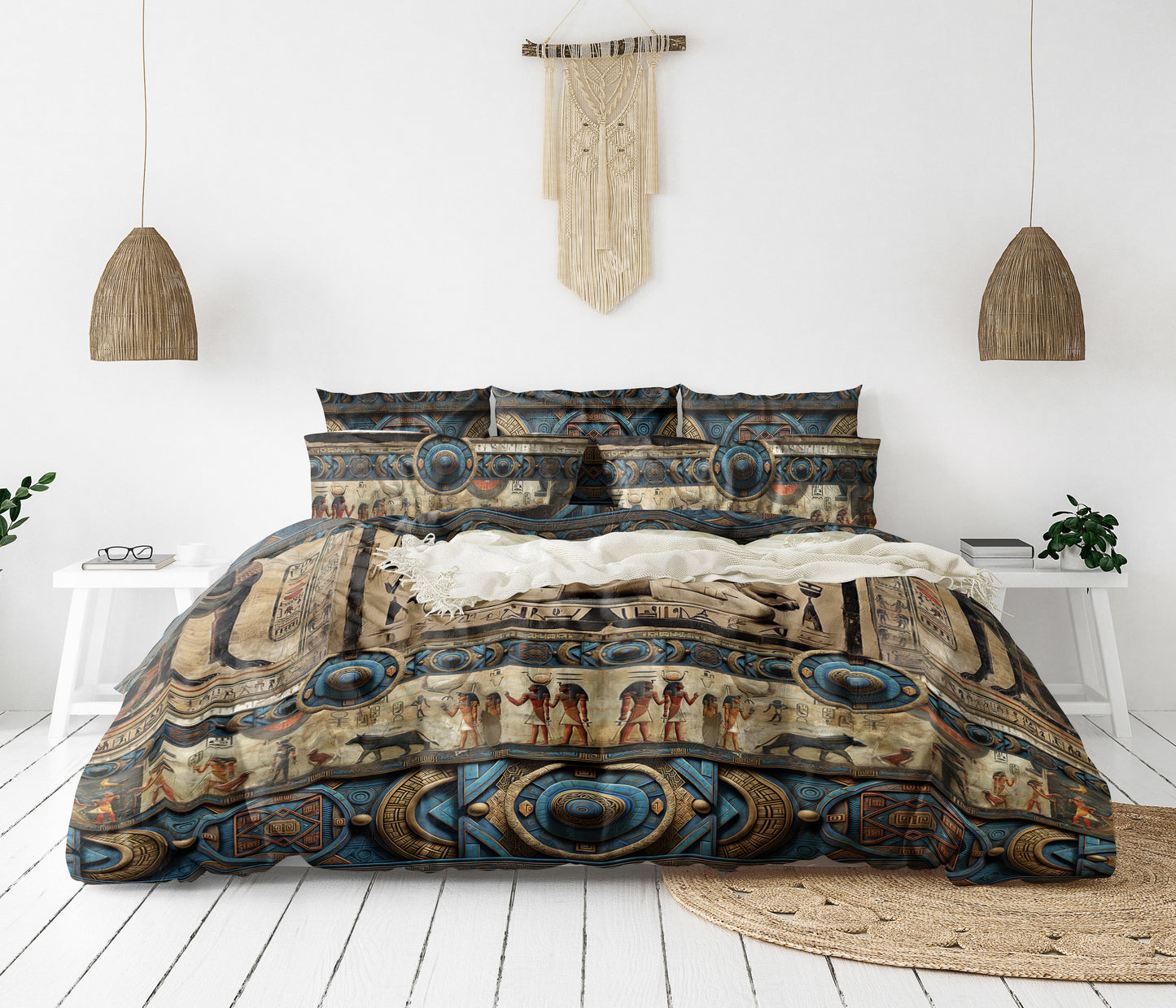 Bedding set "Luxor"• eccentric Pharaoh Egyptian style reversible design